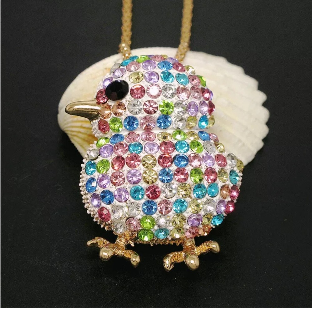 Cute colorful Chick Necklace/Brooch